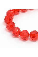 4mm Round Orange Red x90