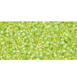 Toho 164B 15 Round  20g Transparent Lime Green AB