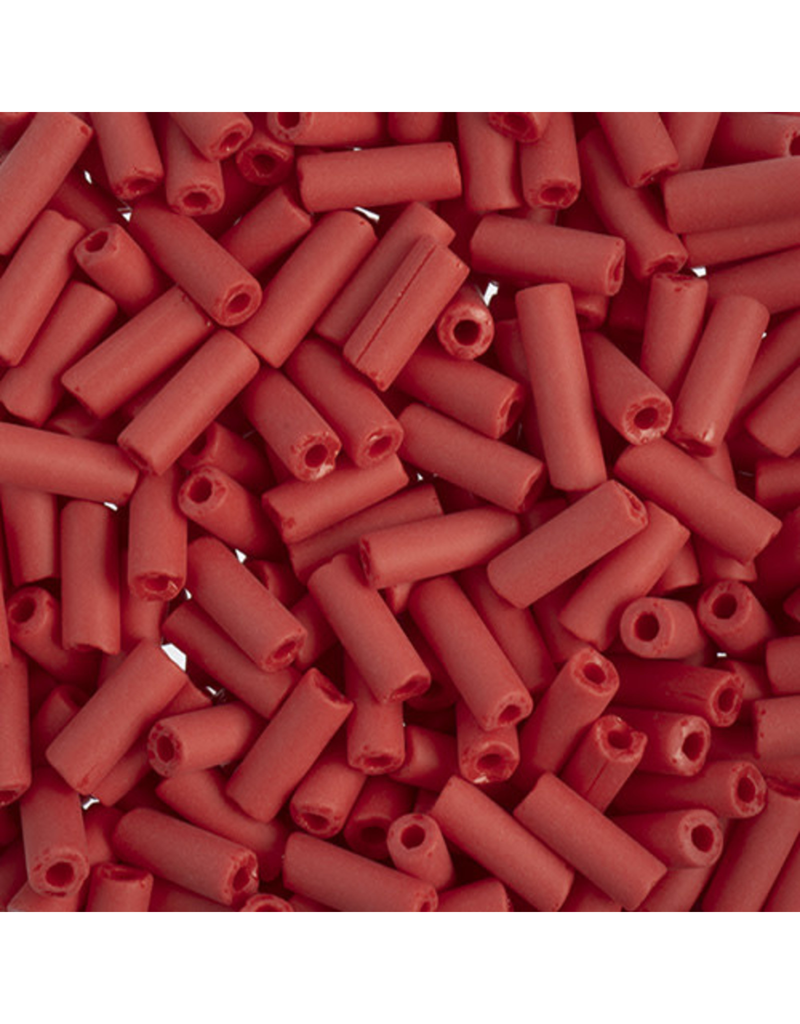 Czech 34832  8x3mm Wampum Bugle 125g Red Matte