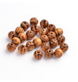 8mm Wood Round  Bead  x100