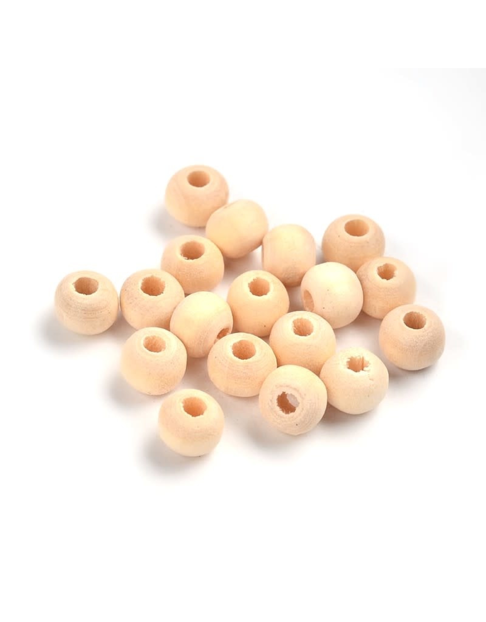 6mm Unfinished Wood Round   Bead  x100