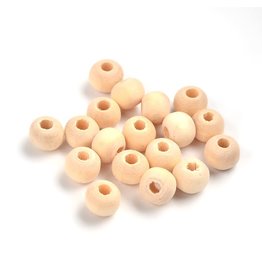 6mm Unfinished Wood Round   Bead  x100