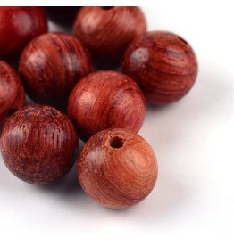 8mm  Wood Round Saddle Brown  Bead  x100