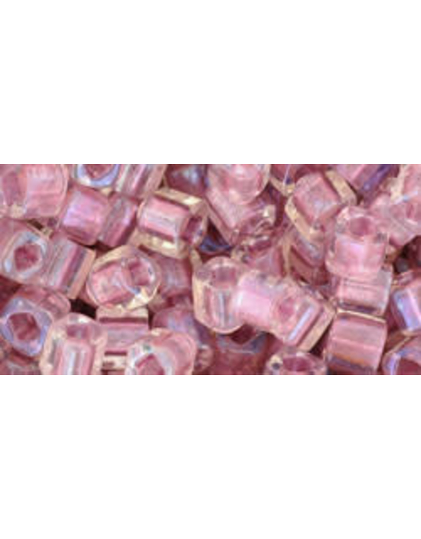 Toho 267  4mm  Cube  6g  Clear Light Rose c/l