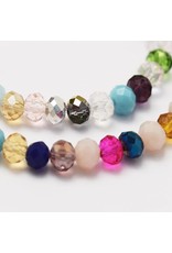 4x3mm Rondelle Mixed Colours  x130