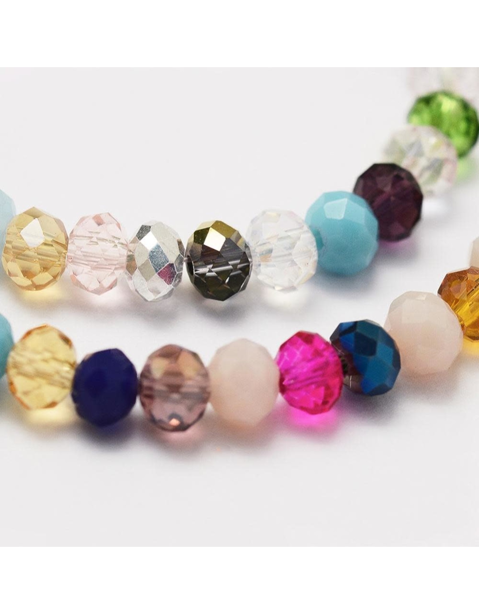 4x3mm Rondelle Mixed Colours  x130