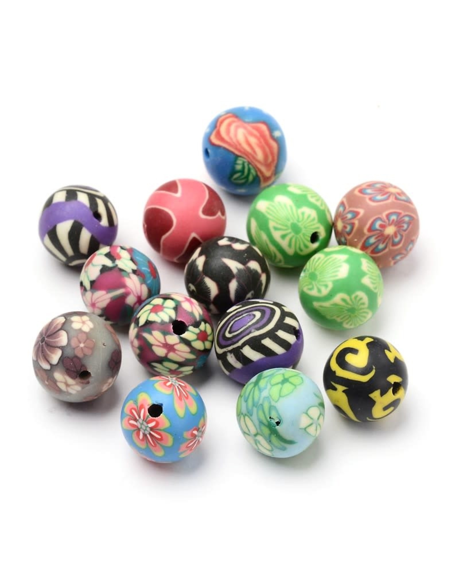 12mm Polymer Clay Assorted  x5 pair