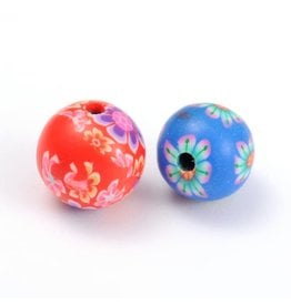 8mm Polymer Clay Assorted  x5 pair