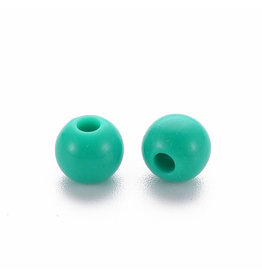 6mm Acrylic  Round Turquoise  x100