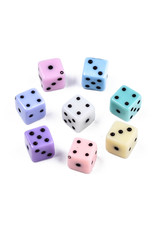10mm Acrylic Dice Assorted Colours  x5 pair