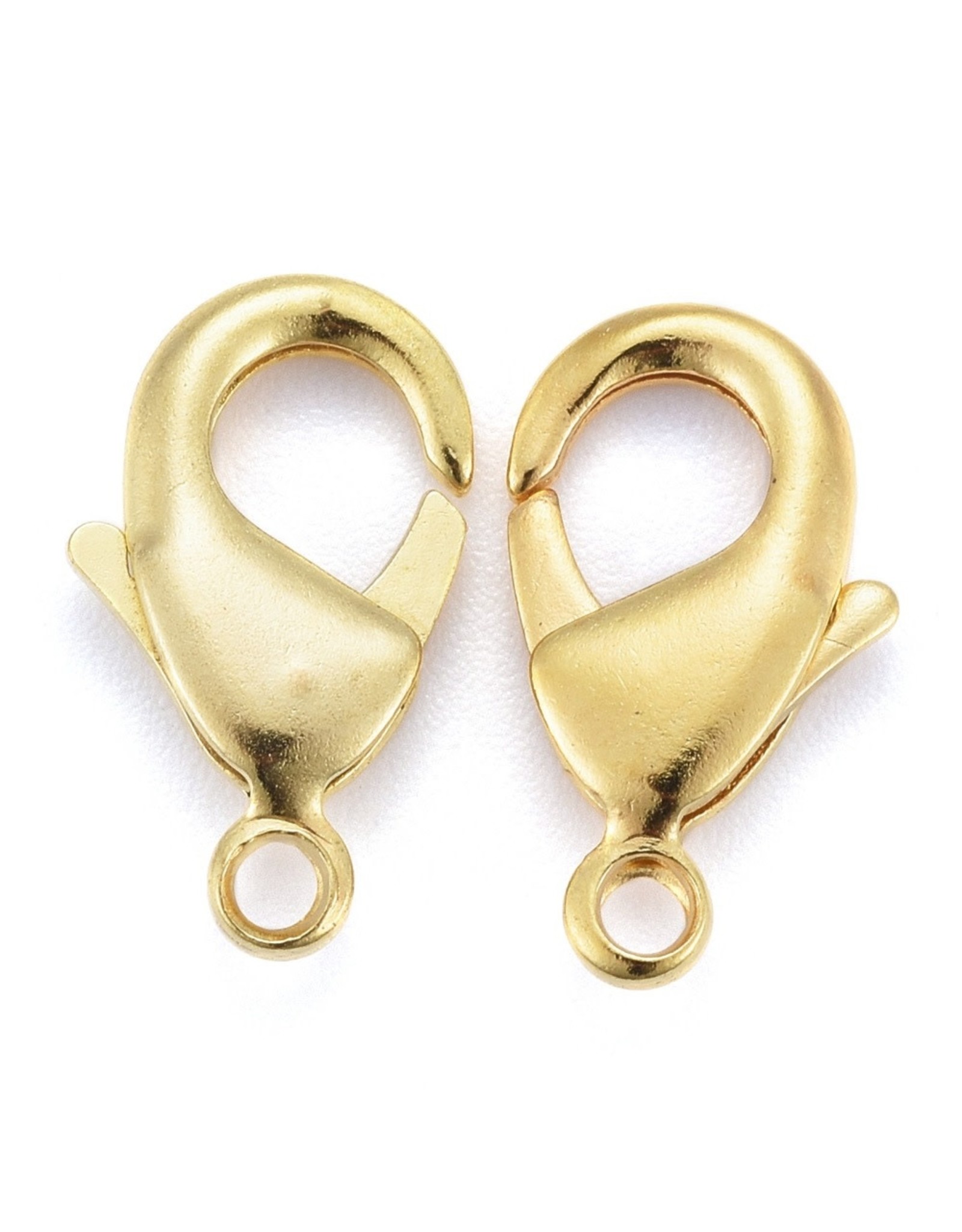 Lobster Clasp Brass 15mm Gold  x25 NF