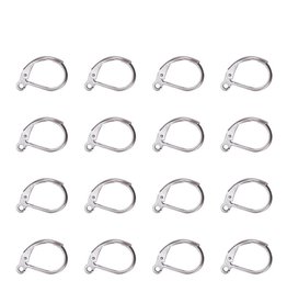 Ear Wire 10x15mm Lever Back Stainless Steel x50