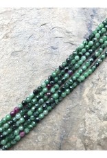 4mm Ruby in Zoisite Faceted 17"