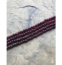 3mm Garnet Round  17"