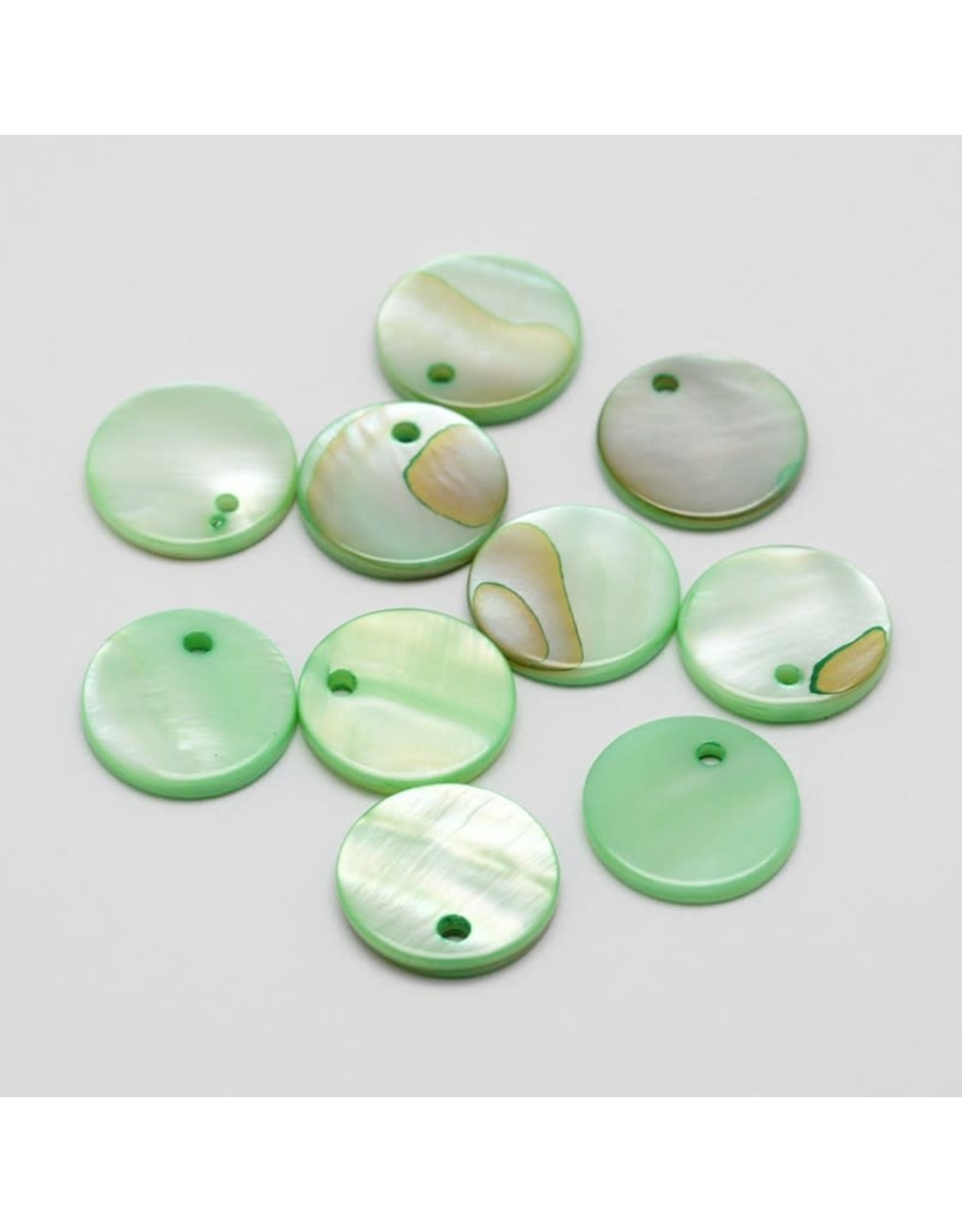 13x2mm Natural  Shell Dyed Green   x20