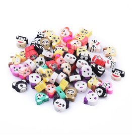 10-12mm Polymer Clay Animal Heads Asst  x5pr