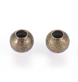 4mm Round Stardust  Antique Brass  x100 NF