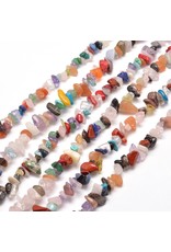 Assorted Gemtone Chips Multi Colour  32” Strand