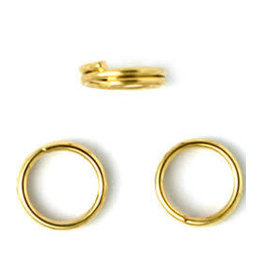 Split Ring 8mm Gold x100