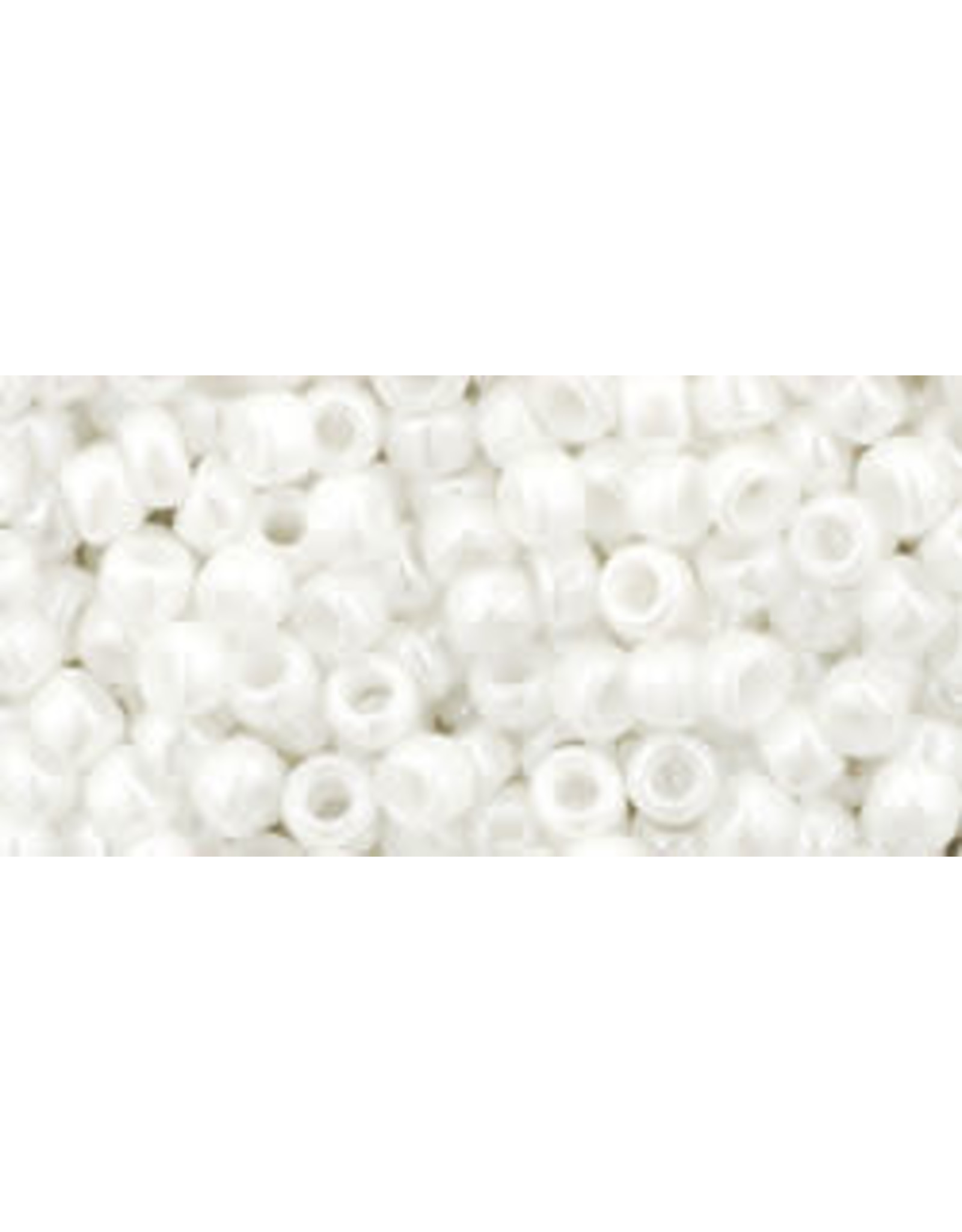 Toho 121 8  Round 40g Opaque White Lustre