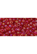 Toho 165B  8  Round   40g  Transparent Light Siam Red AB