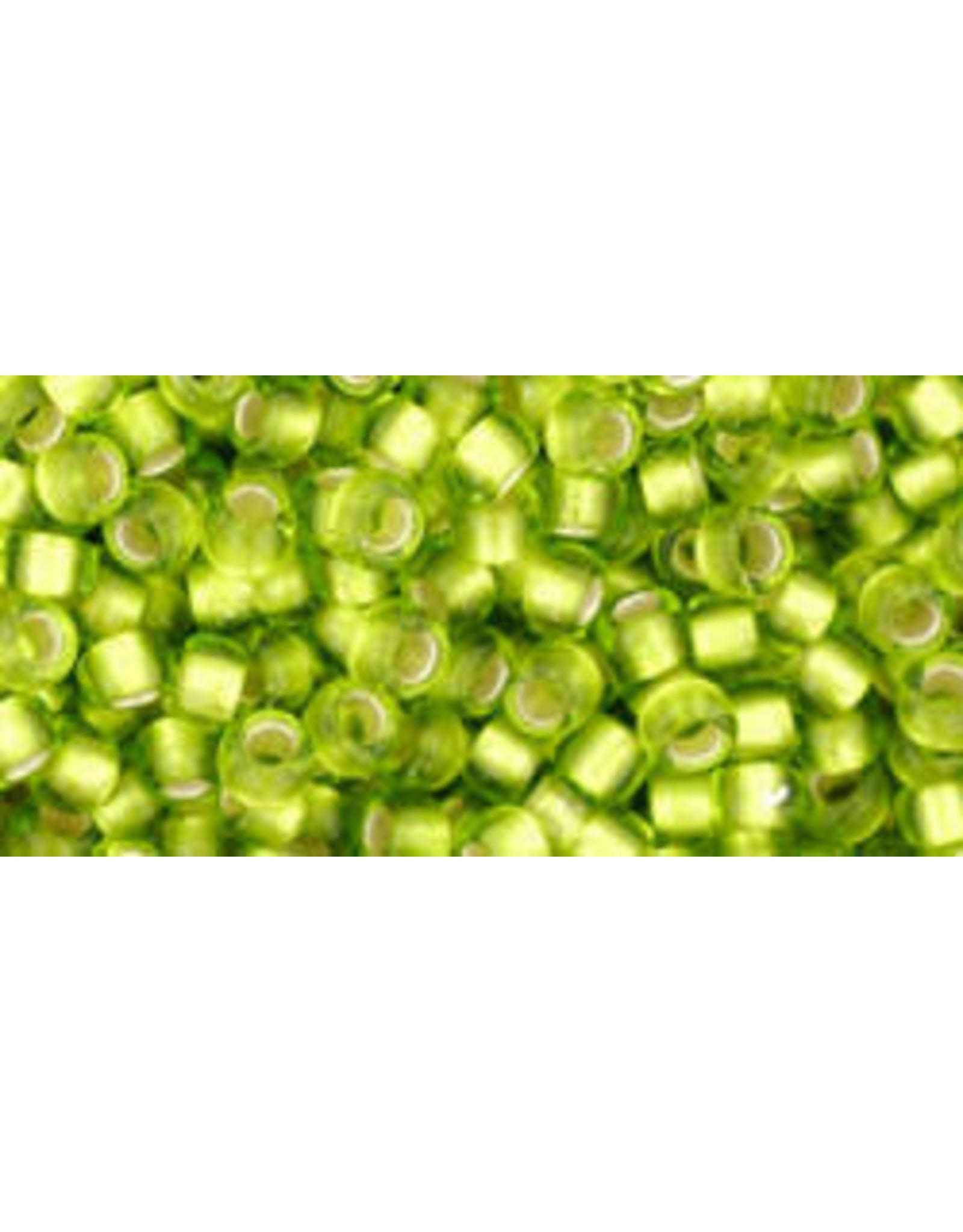 Toho 24f  8  Round 40g Lime Green s/l Matte
