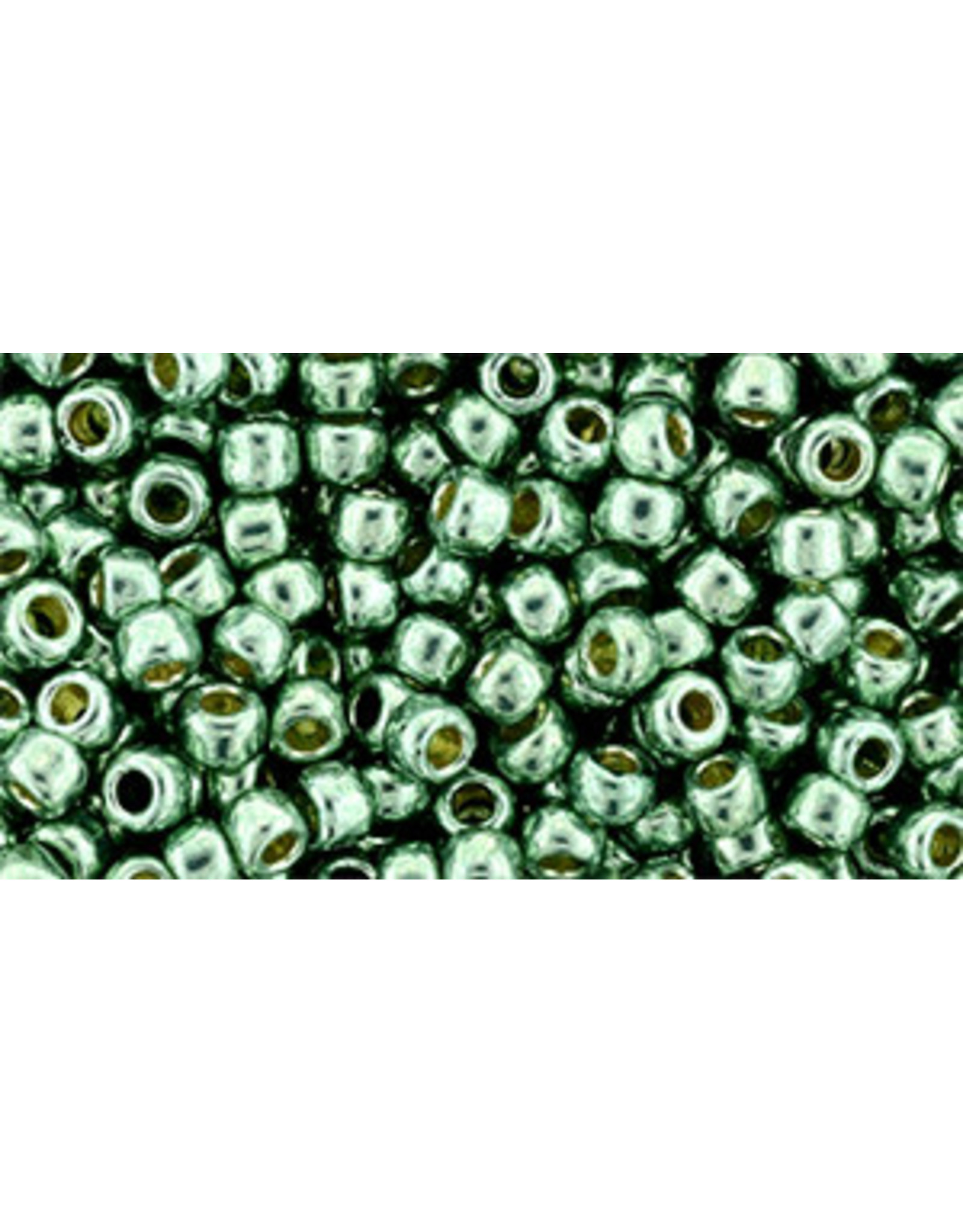 Toho pf589  8  Round   40g  Jade Green Metallic