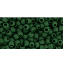 Toho 47hfB  8  Round   40g  Opaque Pine Green   Matte