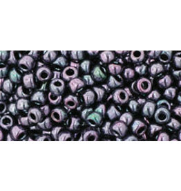 Toho 90B  8  Round  40g  Amethyst Gunmetal  Purple  Metallic