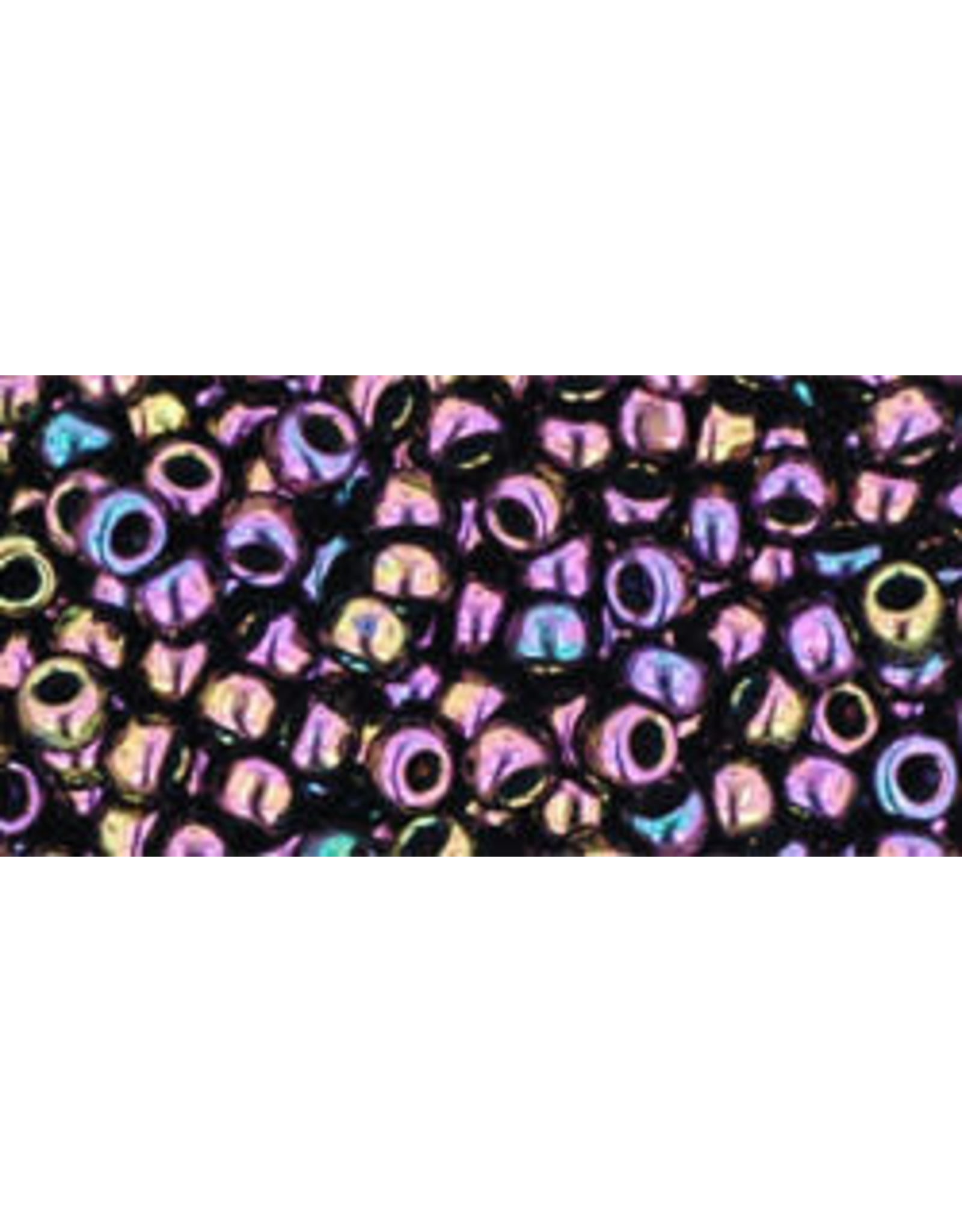 Toho 85 8  Round  40g  Opaque Purple AB Metallic