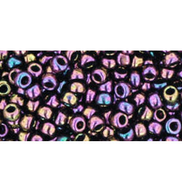 Toho 85 8  Round  40g  Opaque Purple AB Metallic
