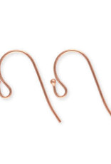 Ear Wire 12mm with  1.5mm Ball Copper x50 NF