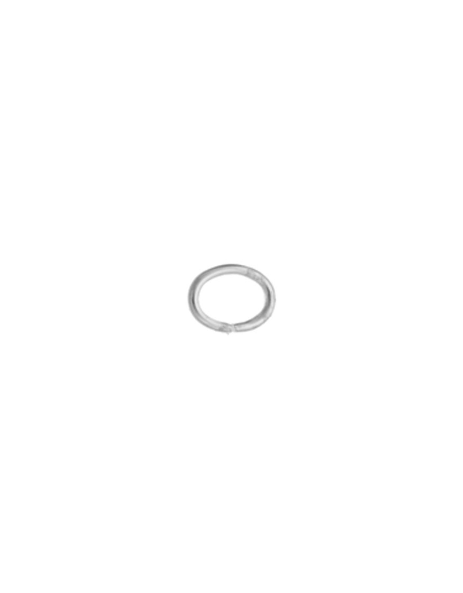 Jump Ring 5x4mm Oval 21g Silver x100 NF