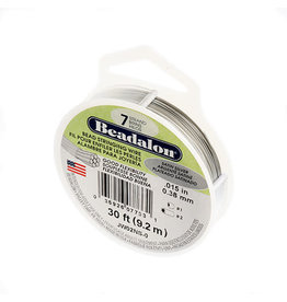 Beadalon .015  7 Strand  30 Feet Silver Satin