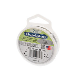 Beadalon .015  7 Strand  30 Feet Bright Silver