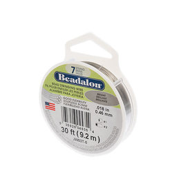 Beadalon .018  7 Strand  30 Feet Bright Silver