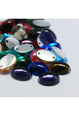 Oval Acrylic Cabochon 8x6mm  Assorted  x5 pair
