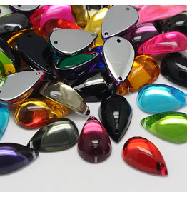 Drop  Acrylic Cabochon 10x6mm  Assorted  x5 pair