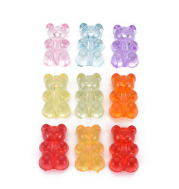 Acrylic Gummy Bear  18x11mm  Assorted  x5 pair