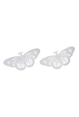 Butterfly Pendant Stainless Steel 23x48mm  x2  NF