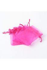 Organza Gift Bag Pink  9x7cm  x10