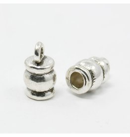 Glue In Cord End   11x3mm  Antique Silver x50 NF