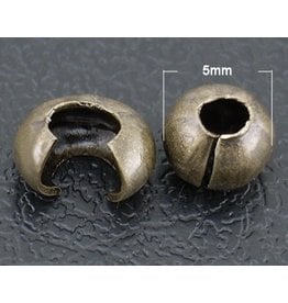 Crimp Cover 5mm Antique Brass  x50 NF