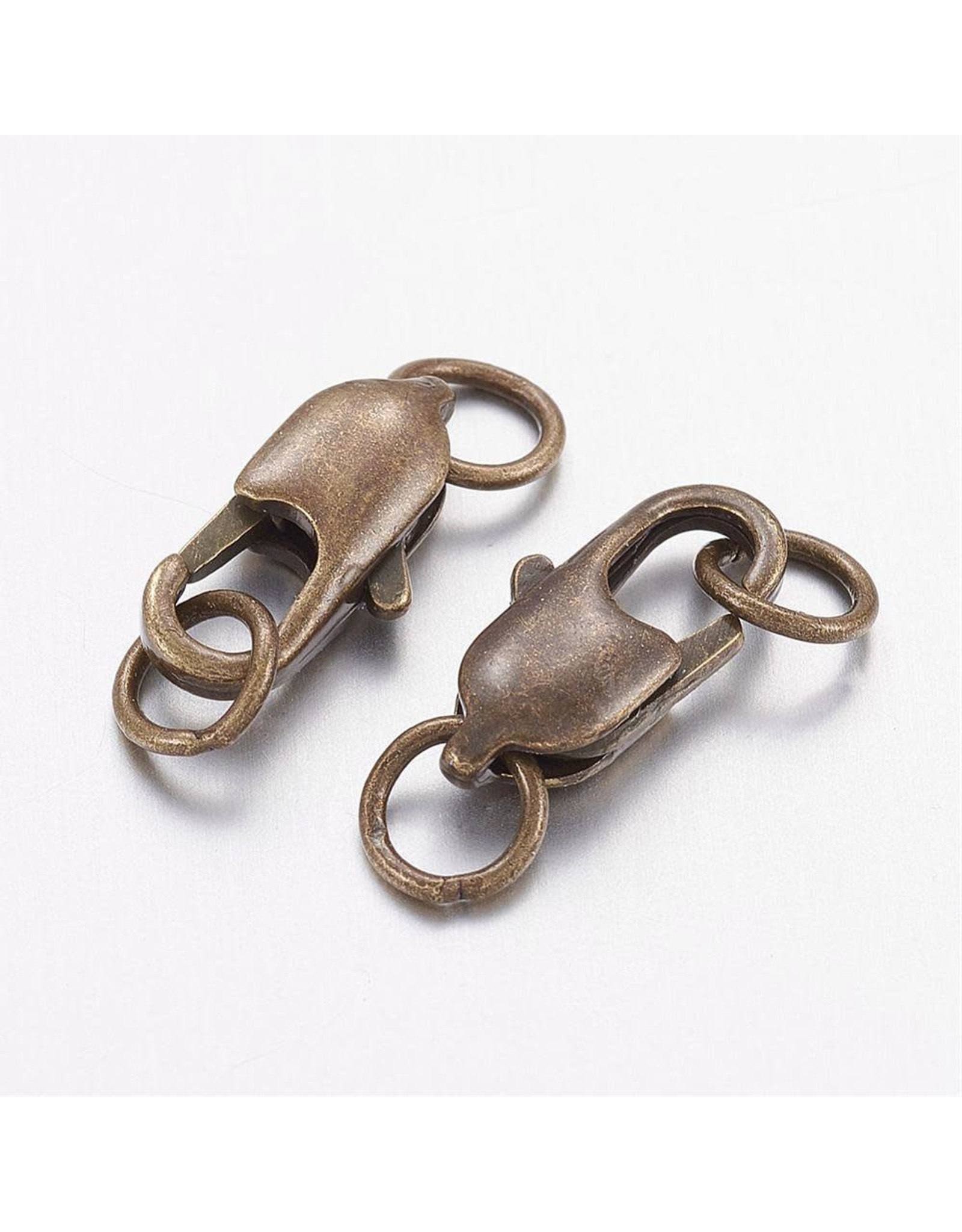 Lobster Clasp 16mm Antique Brass x25 NF