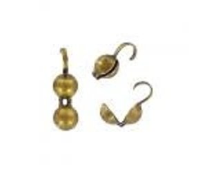 Bead Tip Open Loop 5mm Antique Brass x50 - Strung Out On Beads