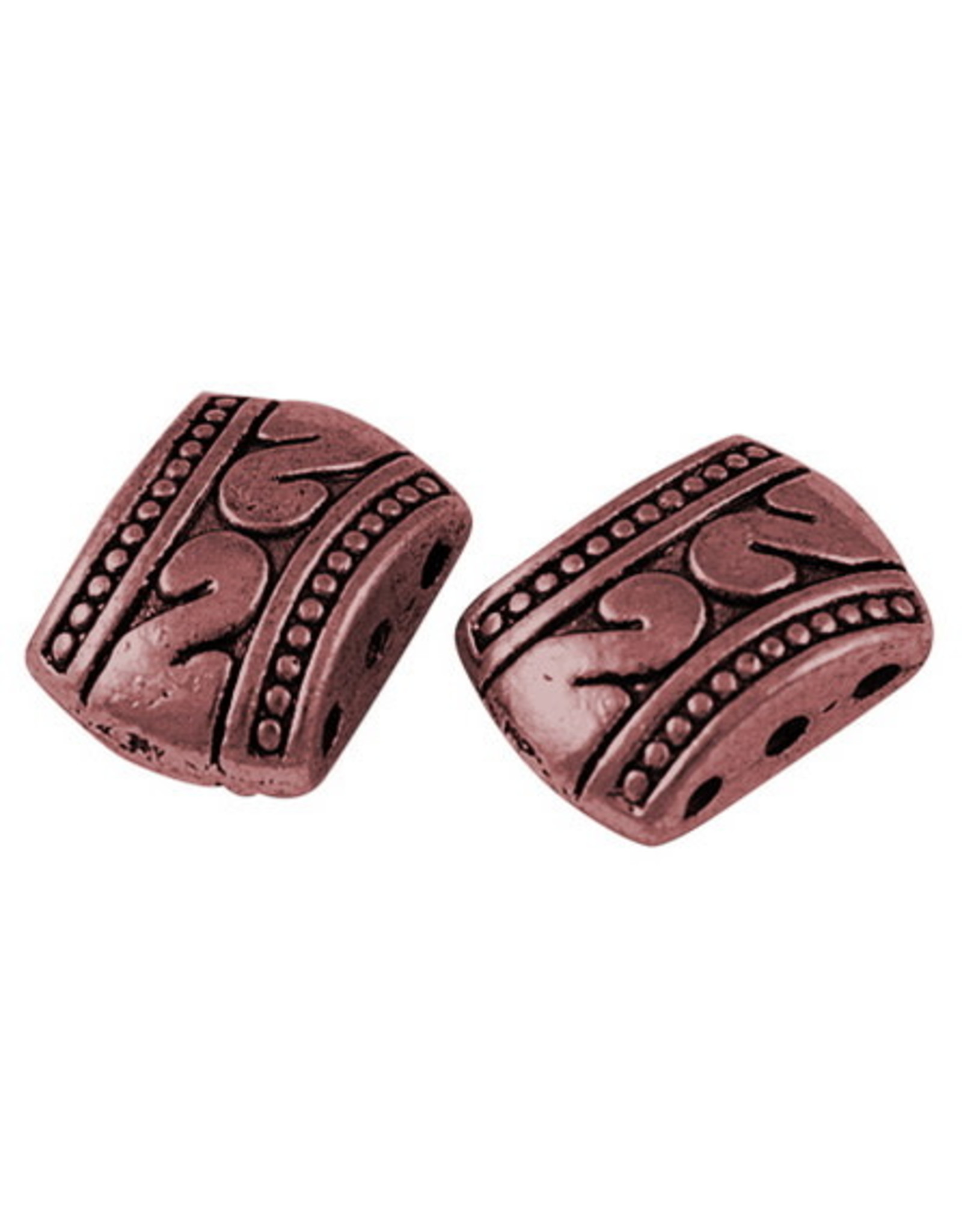 3 Hole  Spacer Bead  Antique  Copper  7x11x4mm  x20  NF