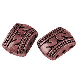 3 Hole  Spacer Bead  Antique  Copper  7x11x4mm  x20  NF