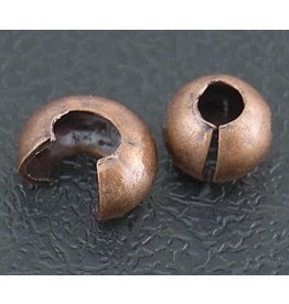 Crimp Cover 5mm Antique Copper  x50  NF large hole