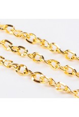 #14 Cable Chain Twisted 5x4mm  Gold 16 Feet  NF