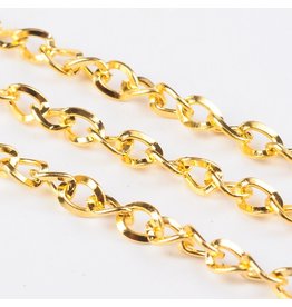 #14 Cable Chain Twisted 5x4mm  Gold 16 Feet  NF